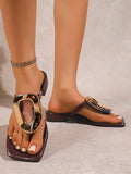 2025 Summer New Large-Size Flip-Flop Comfortable Low-Heeme Outside Wearing Beach Cool Slippers Women HZ0115