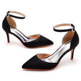 7 Cm Fine Heel Plus-Size Sandals Banquet Women's Shoes High-Heeled Sandals High-Heeled Sandals Satin Dress Long Skirt Shoes HZ0115