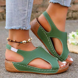 2025 New Summer Women's Sandals Large-Size Leisure Slope And Thick-Soled Loose Tight With Fish Mouth Sandals Women HZ0115
