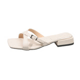 In The Summer Of 2025, The New Cool Drag Women's Fashion Cross-Head Font Drag Women's High-Hee Slippers HZ0115