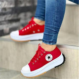 2026 Spring New Low-Top Single Shoes Women's Thick-Sing Canvas Shoes Women's Canvas Pine Cake Bottoms Large Women's Shoes HZ0115