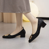 New Temperament French Way Spring And Autumn New Professional Work Shoes Temperament Fairy Casual Single Shoes Women's Coarse HZ0115