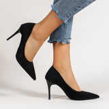 2025 New Sexy Velvet High-Heeled High-Heeled High-Heeled High-Heeled High-Heeled Shoes Commute A Single Shoe Large Size HZ0115