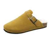 Large-Size Boken Baotou Half Dragged A Foot Pedaled Sandals Women Wear Round Head Half-Dragging Shoes HZ0115