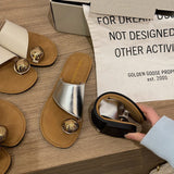 Women's Toe-Slippers Wear A New Korean Version Of French-Style French-Style Fairy-Style Beach Shoes In The Summer Of 2025 HZ0115
