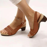 Wish Large-Size Women's Slope Sandals Low Heel Spring Summer Casual Women's Shoes HZ0115
