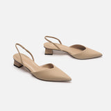 Baotou Sandals Women 2025 New Summer Simple Pointed Square Heel Women's High Heel Fine-Lace Fashion Single Shoe Size HZ0115
