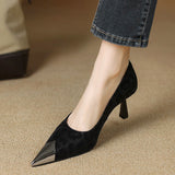 Vintage Light Luxury Women's Shoes High-End Leopard Design Fine Heel Head Light Work Commuting Fashion High Heels HZ0115