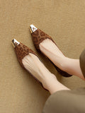 French Temperament High Heels Women 2025 Spring New Light Mouth Single Shoes Small Fragrant Leopard Pattern Evening Shoes HZ0115
