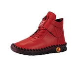 Exploding Hand-Sewn Women's Shoes High-Cotton Shoes Casual Shoes Winter Plus Velvet Warm Soft Soles Anti-Slip Mother Shoes HZ0115