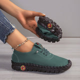 Fashion Single Shoes 2025 Autumn New Soft Back Hand Sewing Large-Size Casual Women's One-Legged Lazy Shoes HZ0115