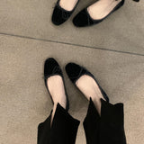 French Flat-Soled Bow Single Shoes Women 2025 New Spring Retro Grandma Shoes Ballet Shoes One Foot Stubble Shoes HZ0115