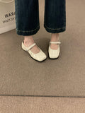 French Design Sense Silver Bag Head Half Slippers Women Wearing Lazy One-Legged Coarse Heel Muller Shoes Behind The Empty Single Shoes Women HZ0115