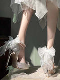 Adult Gift 18-Year-Old High Heels Female Students Heel Crystal Shoes Temperament Princess To Send Girlfriend Rite Birthday Gift HZ0115