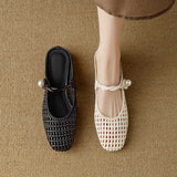 Great Comfort~ Low Heel Woven Hollow Breathable Bag Head Cool Slippers In The Summer Of 2025 HZ0115