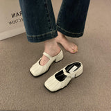 French Design Sense Silver Bag Head Half Slippers Women Wearing Lazy One-Legged Coarse Heel Muller Shoes Behind The Empty Single Shoes Women HZ0115