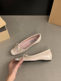 Inner Height French Small Red Single Shoes Women's Shoes Spring And Autumn 2025 Summer Bow Ballet Gentle Evening Shoes HZ0115