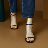 The Classic One-Few Side With A Word With Sandals In The Toe Of The Woman Summer Coarse HZ0115