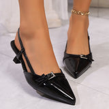 2025 Spring And Summer New Sharp-Headed Fine Fashion Women's Shoes Patent Leather Thin Back Empty Single Shoes High Heel Shoes HZ0115