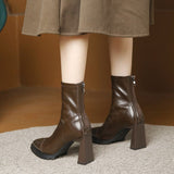 Sharp-Headed Short Boots Women This Year Popular New Thick And High-Heeling Small Man Height French Thin Boots Elastic Martin Boots HZ0115