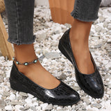 2025 Spring New Flat Sole Single Shoes Large Size Women's Lazy Shallow Soft Bean Bean Shoes HZ0115