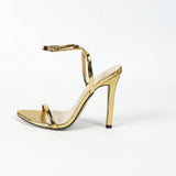 Women With Cross Ankles With Round Head Slender Sandals Fashion Party High Heels HZ0115