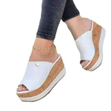 Summer New Lady Thick Bottom Slope And Slippers Fish Mouth Thick Bottom Slope And Cold Slippers Women HZ0115