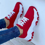 2025 New Thick-Soled Lace Sports Casual Shoes Women's Large Size Low-Top Single Shoes Women's Casual Shoes HZ0115