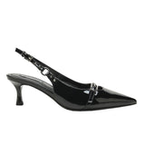 French Small And Medium-High Sandals Women's Summer 2025 Spring Black Pointed Kitten Heel Single-Shoe High Heel Temperament HZ0115