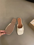 Korean Version Of Flat-Bottomed Silver Cool Slippers Women's Summer Wear Beach Slippers French Women's Shoes HZ0115