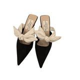 French Small Fragrant Feng Tuk-Head Half-Slipper Fairy Shoes Wear 2025 New Spring And Summer Bow High And Cool Drag HZ0115