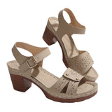 2025 New One-Word With Slope Heel Sandals Women's Shoes Large Size Fish Mouth Slope And Thick-Soled Sandals HZ0115