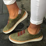 2025 Ms. Casual Single Shoe Flat Bottom Large Thick Base Breathable Women's Shoes Light Leisure Fashion HZ0115