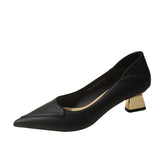 Sharp-Headed French Low-Heeled Single-Shoe Female Famous Yuan 2025 Spring And Autumn New Nude Light Temperament Professional High-Heeled Shoes HZ0115