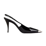 Black High-Heeled Women's Design Sense Niche Spring 2025 New Temperament Square Head Fine Heel Single Shoes Sandals HZ0115