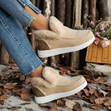 2025 New Winter Women's Cotton Shoes Plus Plus Thick Hair Side Warm Cotton Shoes Women's Shoes HZ0115