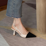 French Niche Bag Head Sandals Women 2025 Summer New Pointed One-Word Buckle Thin And Light High-Heeled Shoes HZ0115