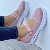 2025 Summer New Canvas Textile Solid Color Daily Low-Help Black Slope Round Head Single Shoe HZ0115