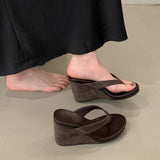 Small Height Height Leopard-Print Thighs Tug Woman Summer Wear Thick Bottom Slopes And High Heels Thick Heel Roman Sandals HZ0115