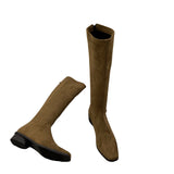 Coarse Heel Tip Velvet Thin Long Boots Women's Shoes 2025 New Autumn And Winter Korean Version Of The Long Boots Knight Boots HZ0115