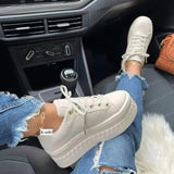 2025 New Large-Size Thick-Soled Sports Single Shoes Women's Shoes Round Head With Casual Single Shoes HZ0115