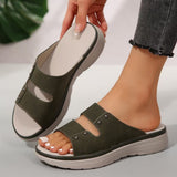 2025 New Summer Thick-Soled Slippers Women's Shoes Thick Soles With Casual Slippers Outside Wearing Cold Slippers HZ0115