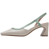 Coarse Heel Square Head Brown Bag Head Sandals Women 2025 Summer Light-Mouthed High-Heeled Shoes Sandals Women's Tide HZ0115