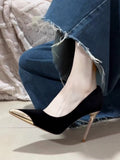 Light-Mouthed One-Shoe Temperament High Heels 2025 Summer New Famous Wind French Metal Tip Fine Heel High Heels Women HZ0115