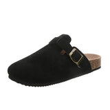 Large-Size Boken Baotou Half Dragged A Foot Pedaled Sandals Women Wear Round Head Half-Dragging Shoes HZ0115