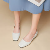 Fashion Single Shoes Women's Low-Heeled Comfortable Elegant Commuting Single Shoes Small Square Root High Heel Korean Version Of Simple Women's Shoes Size 41 HZ0115
