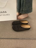French Niche Hand-Woven Hollow Breathable Bag Half Slippers Women Wear Roman Wind Thick Bottom Muller Shoes HZ0115