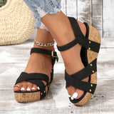 Fish Mouth Sandals Women 2025 Summer New Fashion Rivals Big Size Rivals Women's Slope HZ0115