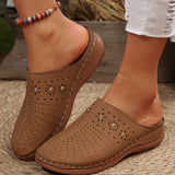 2025 Summer New Women's Baotou Thick-Bottom Slippers Large-Size Round Head Bao Head After The Air Breathable Slippers HZ0115