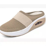 Baotou Small Net Hole Slippers Women No Heel Half-Slippers Thick-Bottom Slippers Women Net Side Half Slippers Women HZ0115